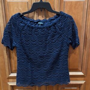Talbots Dark Blue Short Sleeve Top